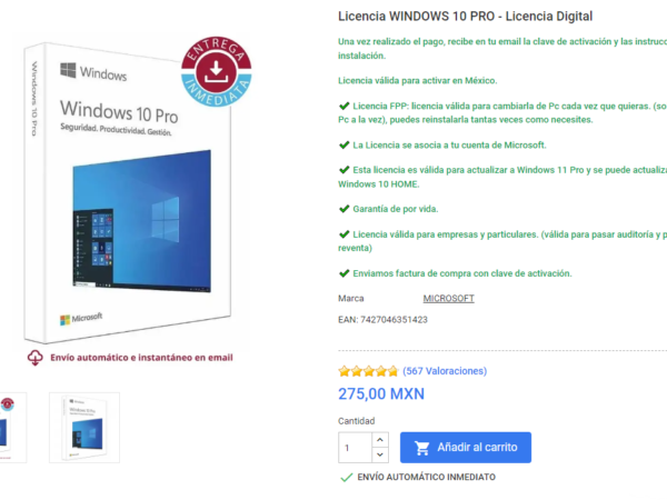 Dónde Adquirir una Licencia de Windows 10 Pro en México